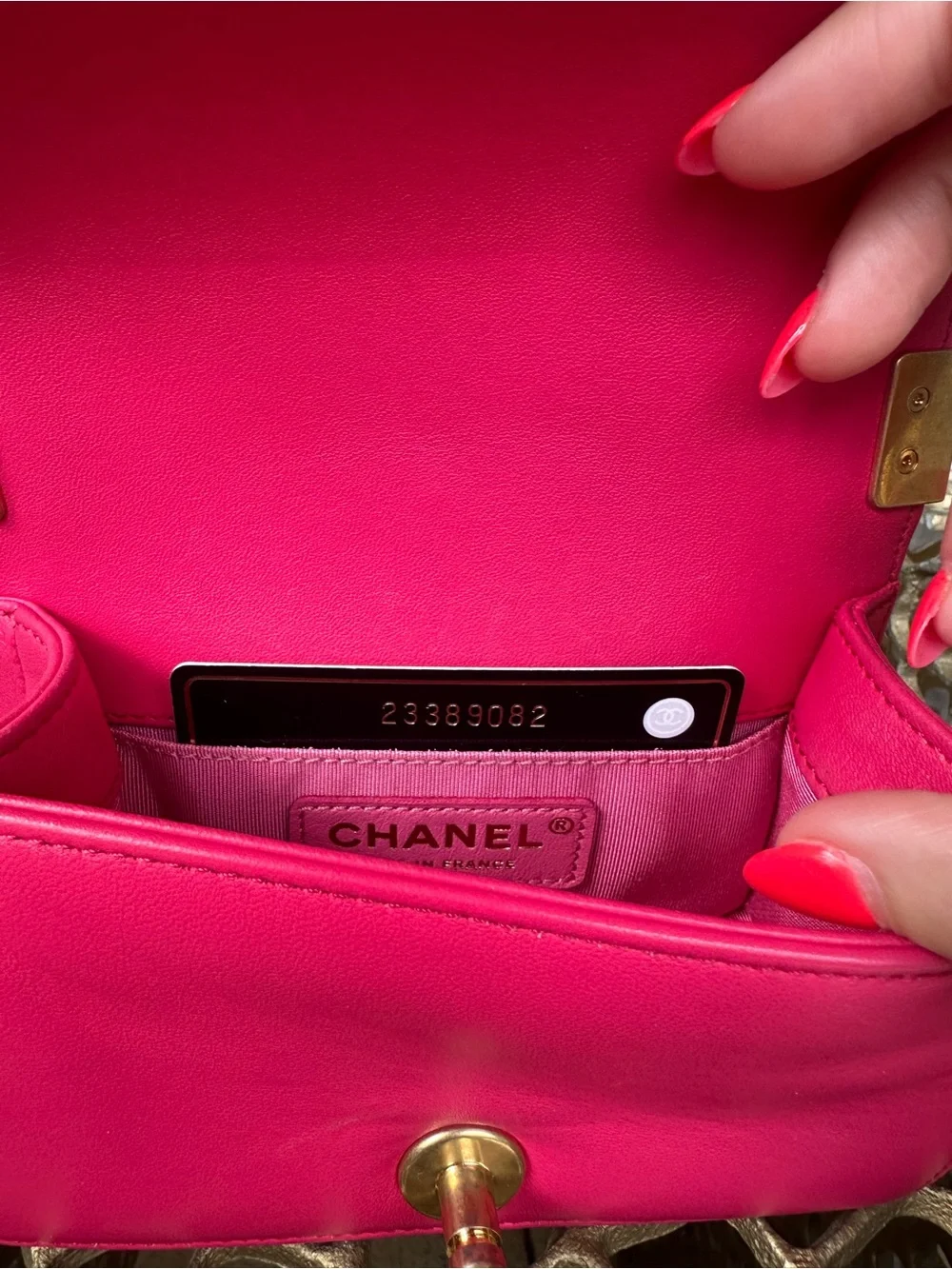 Mini Chanel Boy Bag Pink